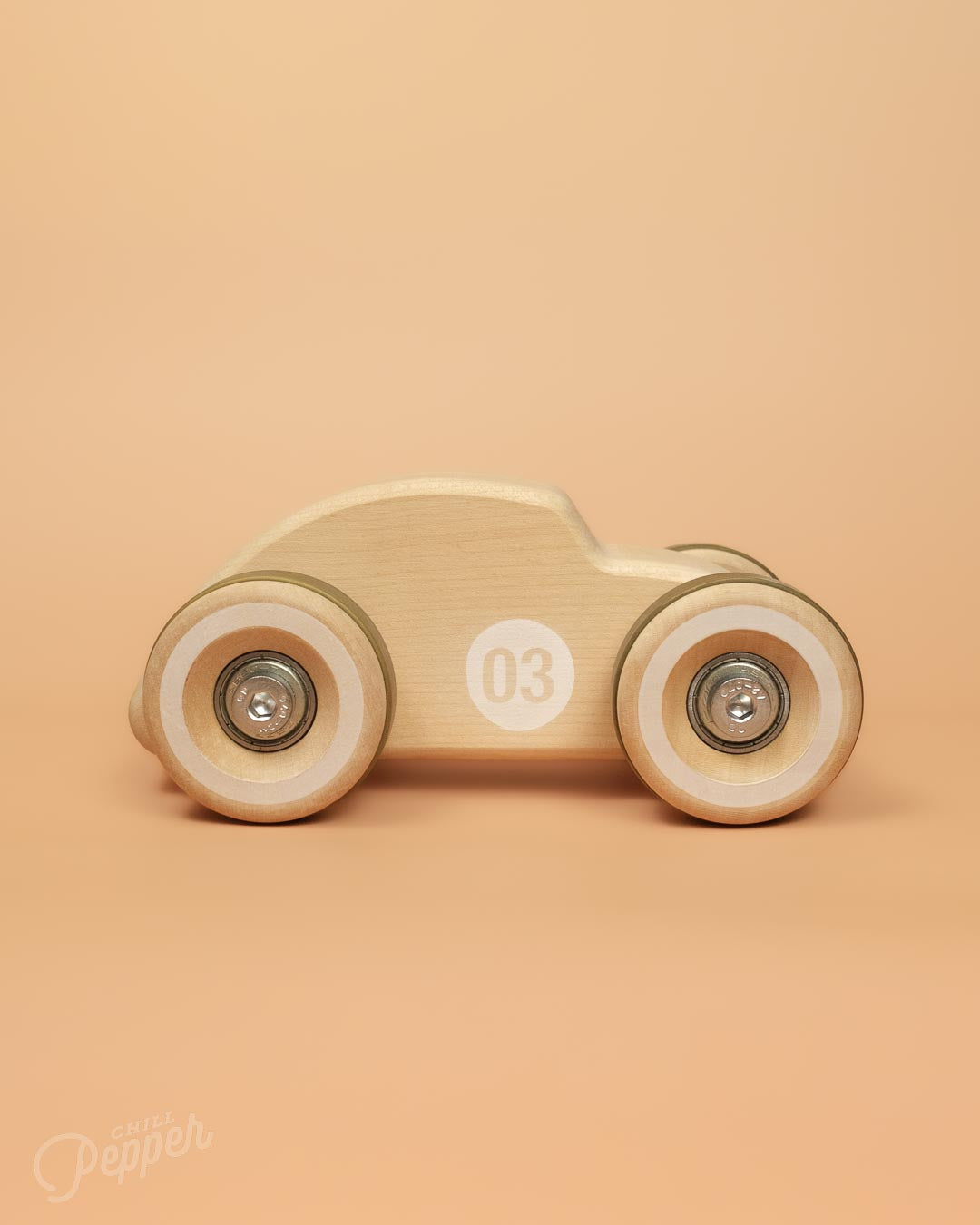 Chunkies No. 03 – Wooden Toy Car "The Bug" (Natural)