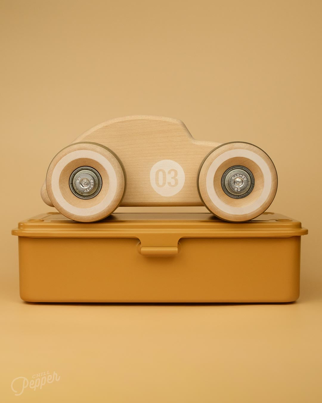 Chunkies No. 03 – Wooden Toy Car "The Bug" (Natural)